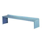 Shelf Riser for Work Bench 48"W x 10-1/2"H made of 14 GA w/Rear Flange as Stop - Benchmark Tooling