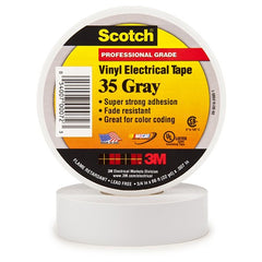 Scotch Vinyl Color Coding Electrical Tape 35 3/4″ × 66 ft Gray - Benchmark Tooling