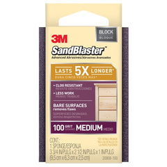 ‎3M SandBlaster Advanced Sanding Sanding Sponge 20908-100 100 grit 3-3/4″ × 2-1/2 × 1″ - Benchmark Tooling