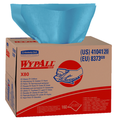 12.5 x 16.8'' - Package of 160 - WypAll X80 Brag Box - Benchmark Tooling