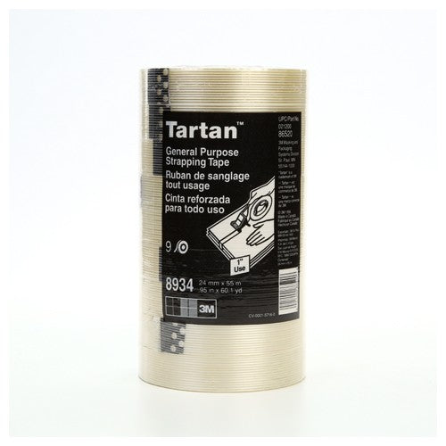 Tartan Filament Tape 8934 Clear 24 mm × 55 m 4 mil - Benchmark Tooling