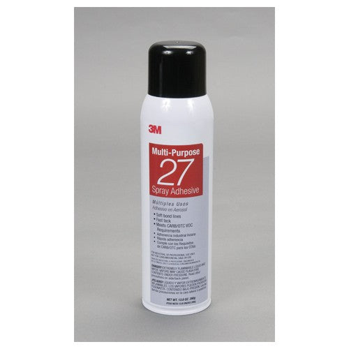 3M Multi-Purpose Spray Adhesive 27 Clear 16 fl oz Can (Net Wt 13.05oz) NOT FOR SALE IN CA AND OTHER STATES - Benchmark Tooling