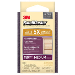 ‎3M SandBlaster Advanced Sanding Sanding Sponge 20908-150 150 grit 3-3/4″ × 2 1/2 × 1″ - Benchmark Tooling