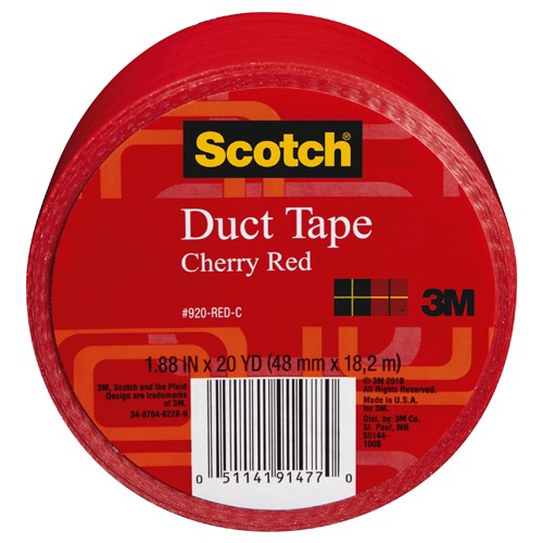 Scotch Duct Tape 920-RED-C 1.88″ × 20 yd (48 mm × 18 2 m) Red - Benchmark Tooling