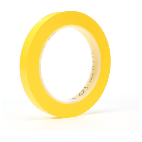 3M Vinyl Tape 471 Yellow 1/2″ × 36 yd 5.2 mil - Benchmark Tooling